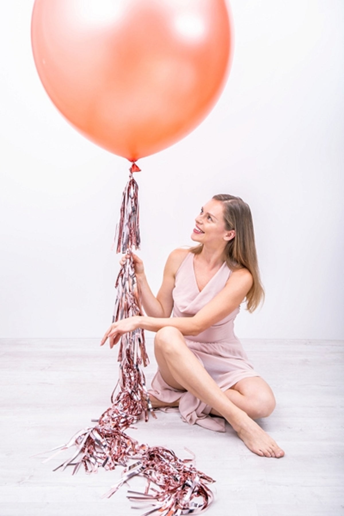 Ballon géant rose gold pastel