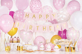6 ballons transparents avec nuages blancs (30 cm)