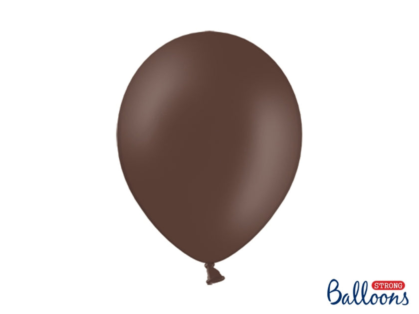 10 ballons extra résistants marron foncé (30 cm)