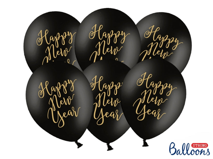 6 ballons extra résistants Nouvel An 