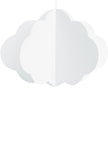 3 nuages e papier à suspendre - Golden Sky