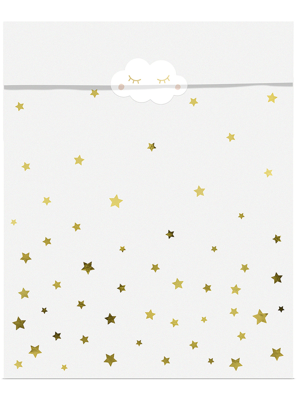 6 sacs à bonbons avec étoiles et lunes - Golden Sky