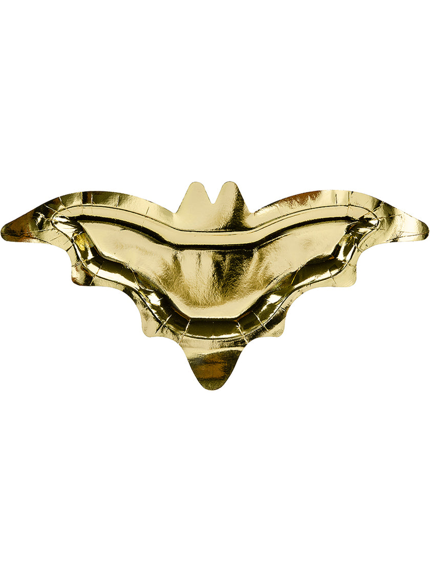 6 assiettes chauve-souris doré (37 cm)