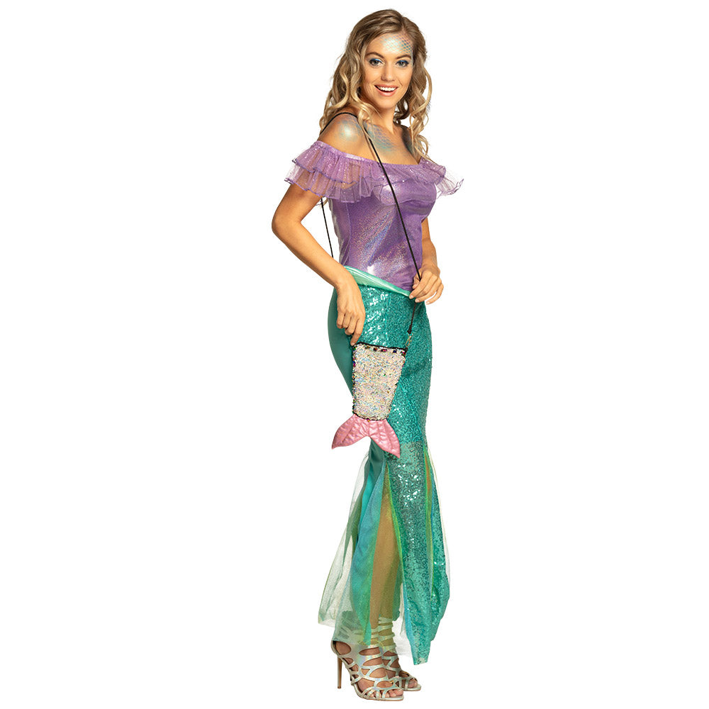Sac sirène à paillettes multicolores femme