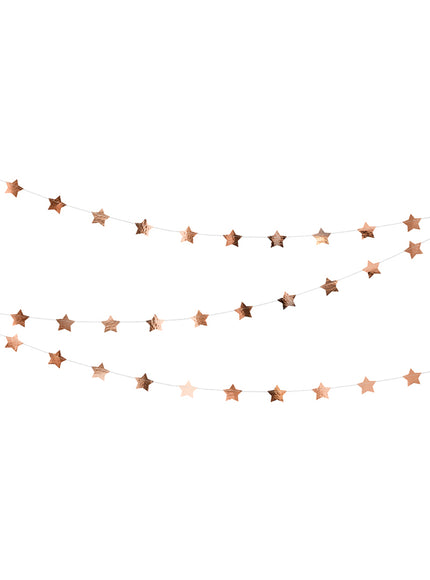 Guirlande d'étoiles rose gold