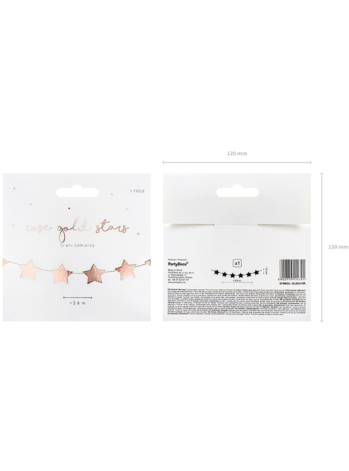 Guirlande d'étoiles rose gold