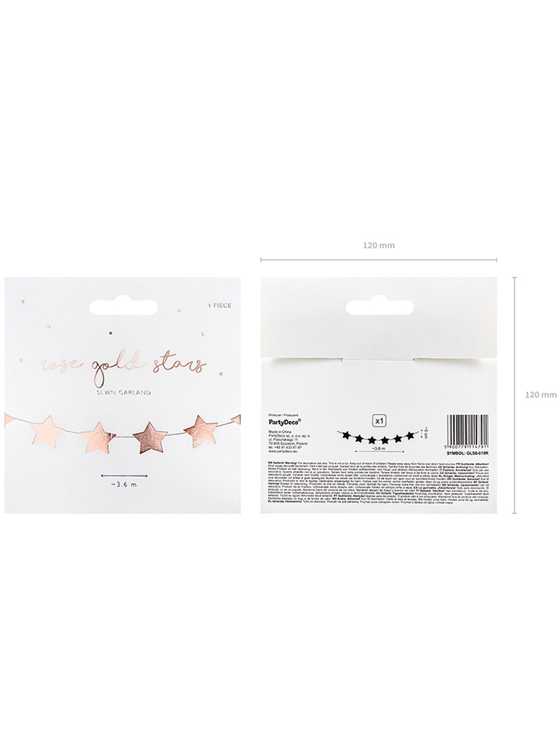 Guirlande d'étoiles rose gold