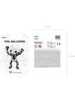 Ballon aluminium Squelette Halloween (84x10 cm)