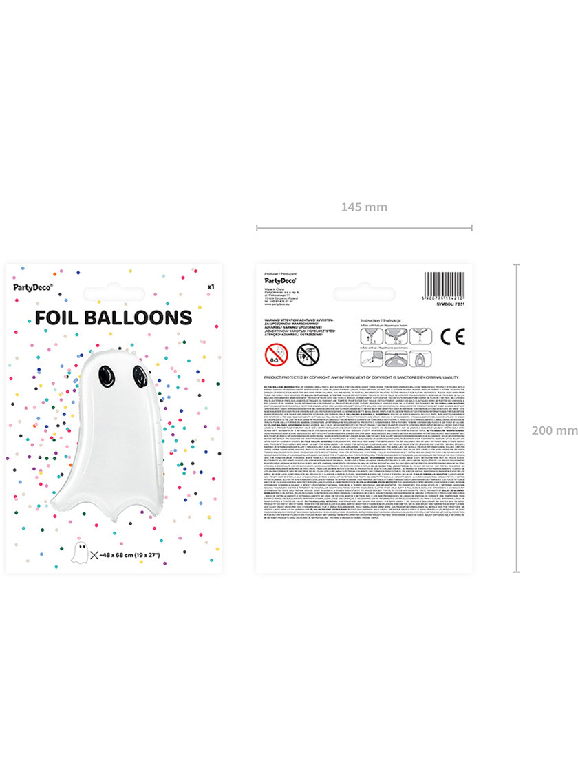 Ballon aluminium fantôme Halloween (48x68 cm)