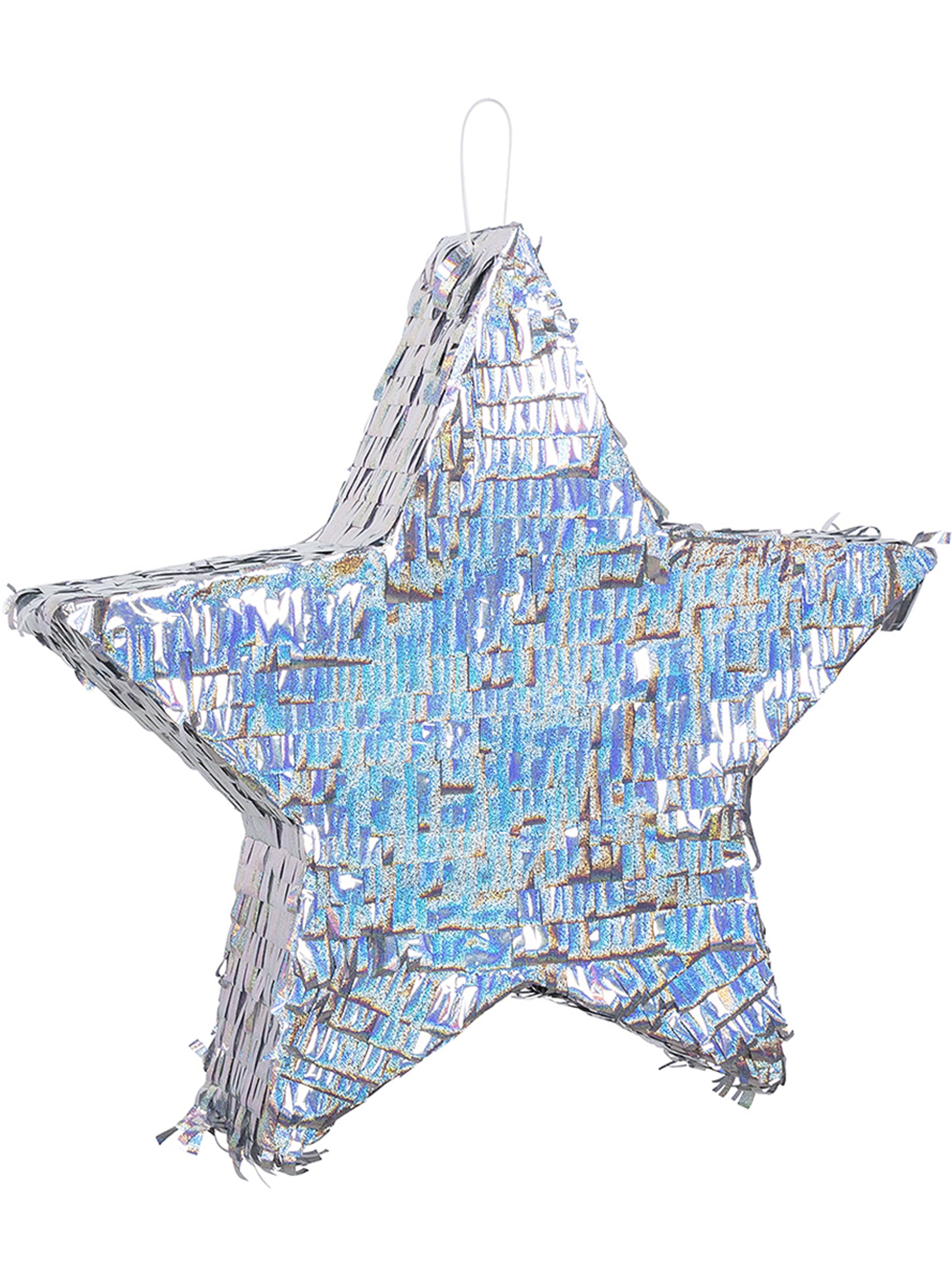 Pinata de en forme d'étoile argentée