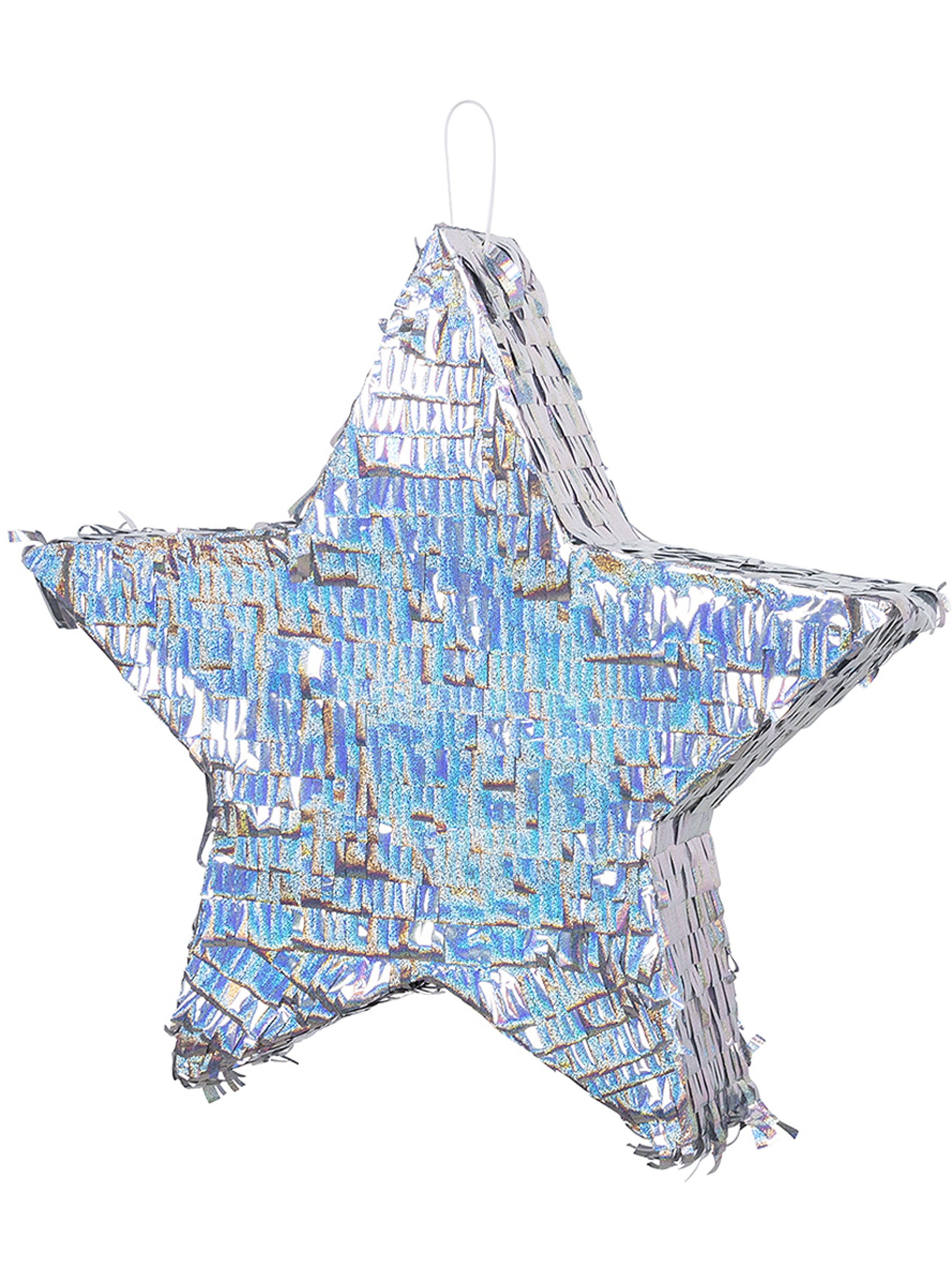 Pinata de en forme d'étoile argentée