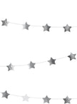 Guirlande étoiles argentées (3,6 m)