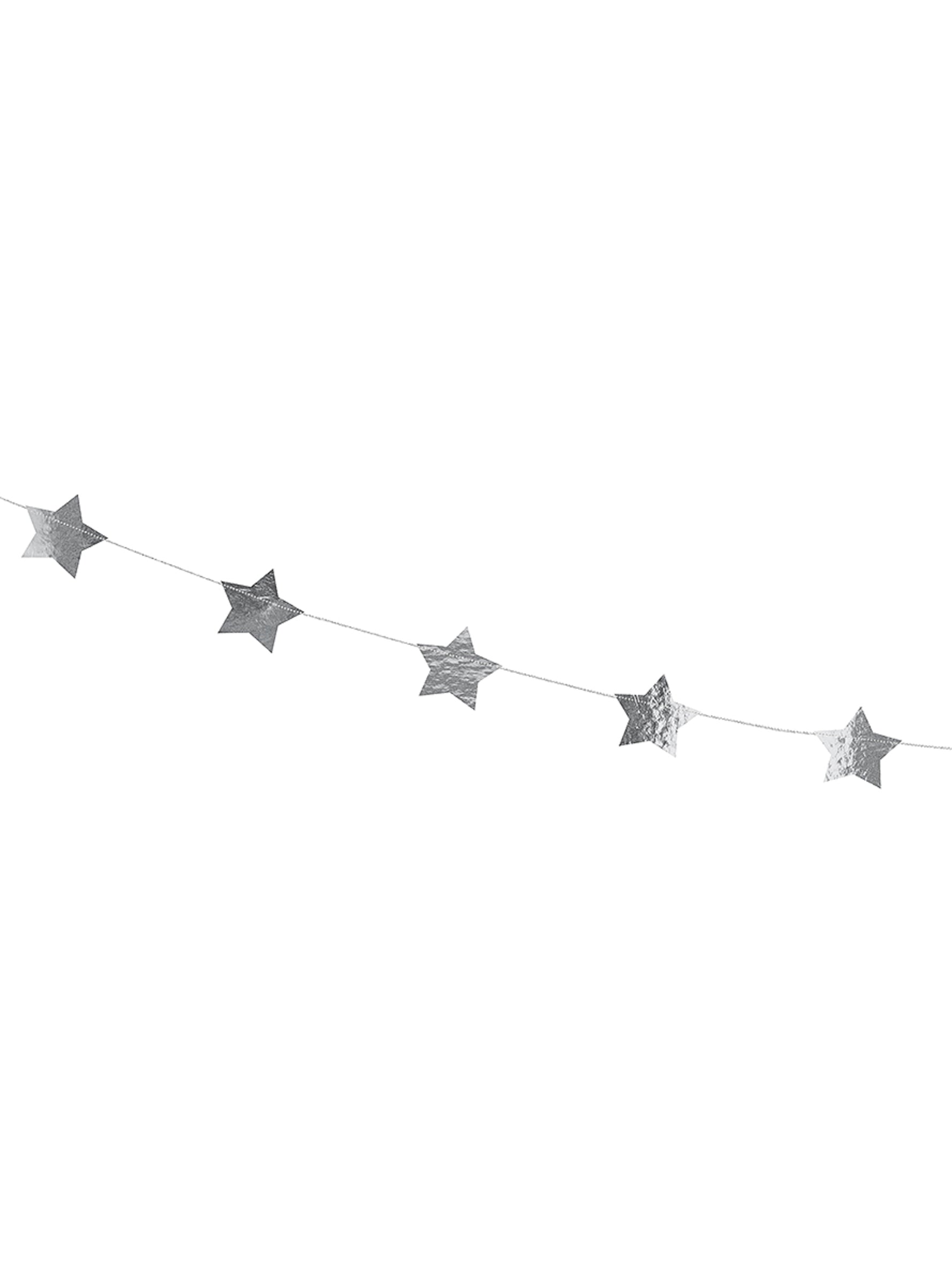 Guirlande étoiles argentées (3,6 m)