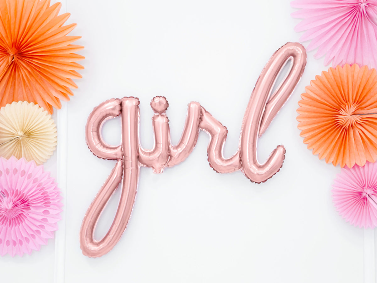Ballon Girl doré (77 cm) - Baby Shower Party