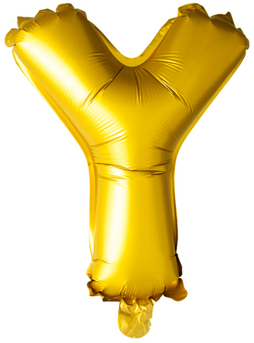 Ballon lettre Y doré (102 cm)