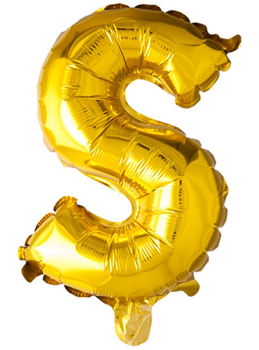 Ballon lettre S doré (102 cm)