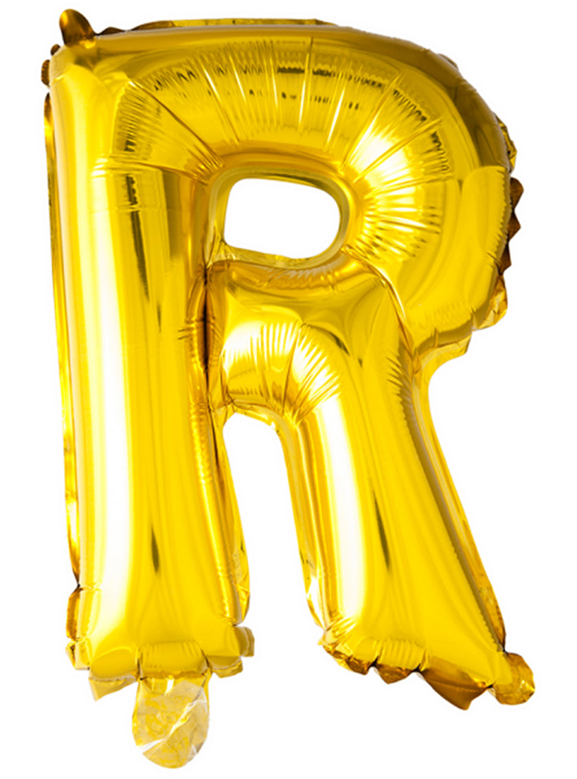 Ballon lettre R doré (102 cm)