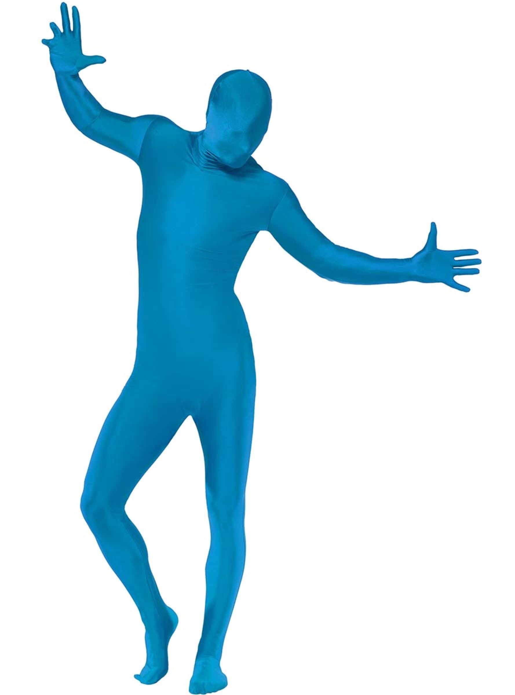 Déguisement seconde peau bleu adulte grande taille