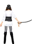 Déguisement pirate à rayures femme - Collection Blanc et Noir
