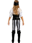 Déguisement pirate à rayures fille - Collection Blanc et Noir