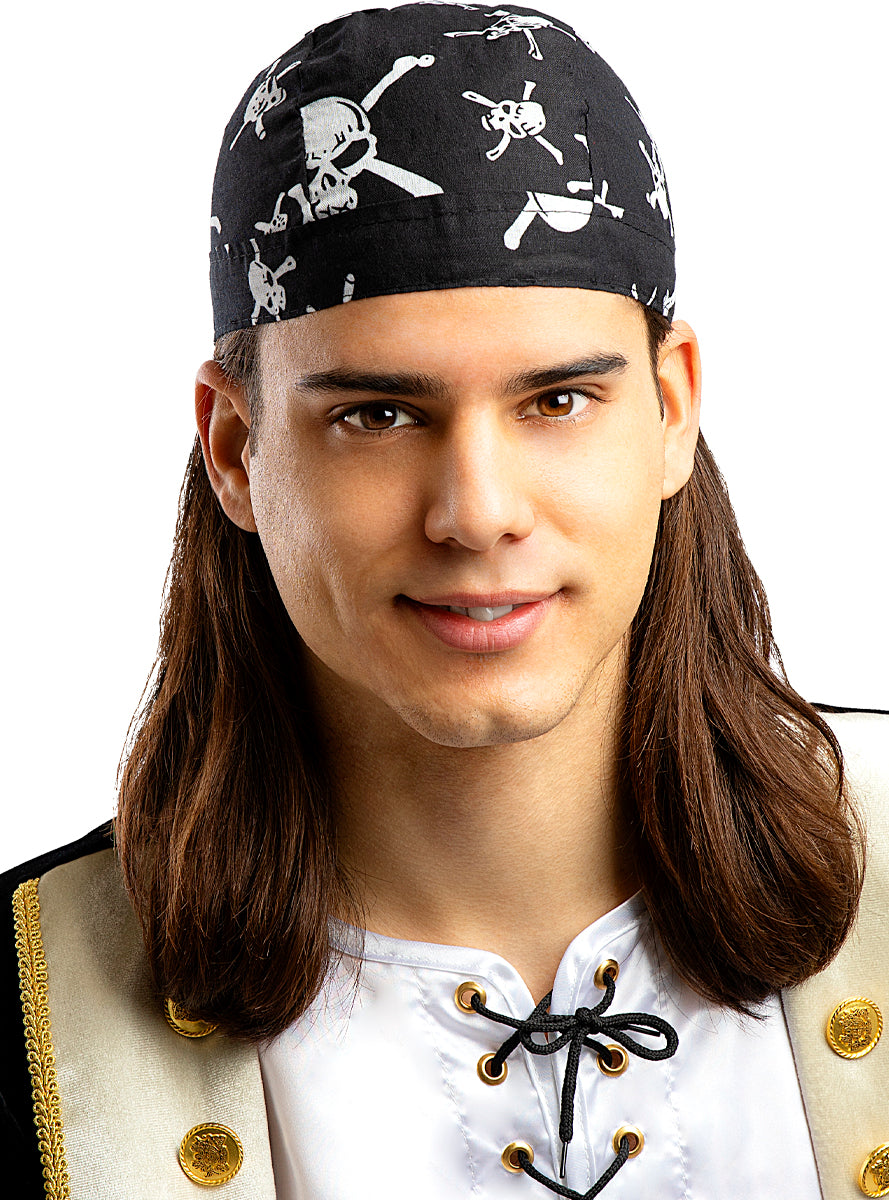 Bandana pirate noir