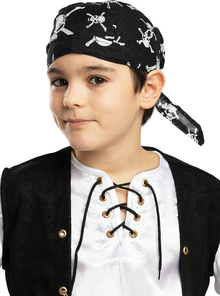 Bandana pirate noir enfant