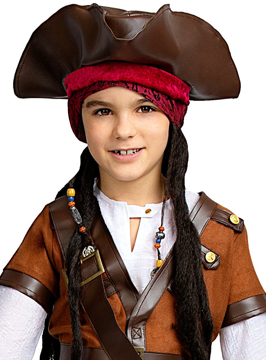Chapeau pirate marron enfant