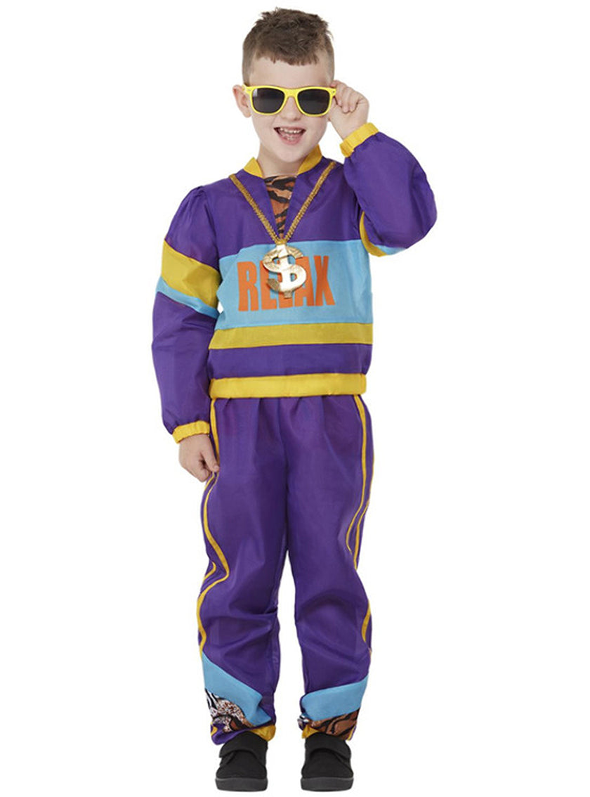 Déguisement années 80 violet enfant