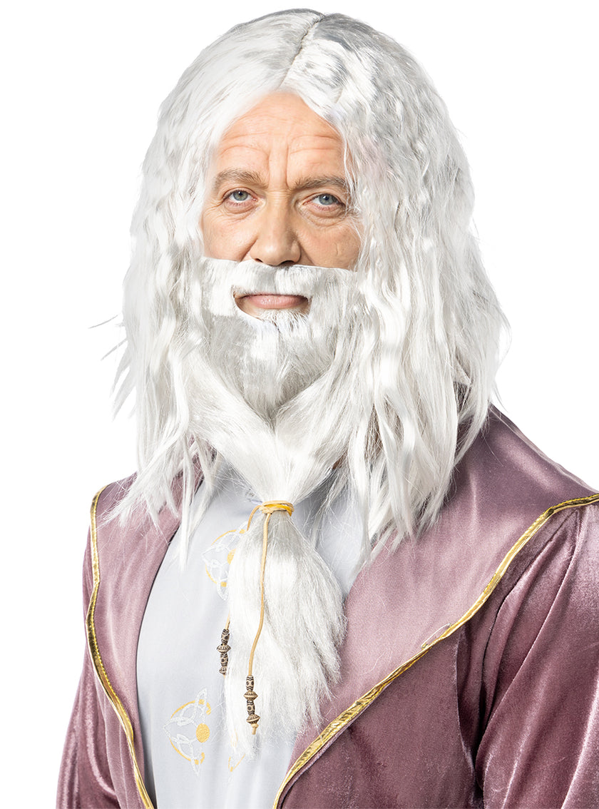 Perruque de Dumbledore avec barbe
