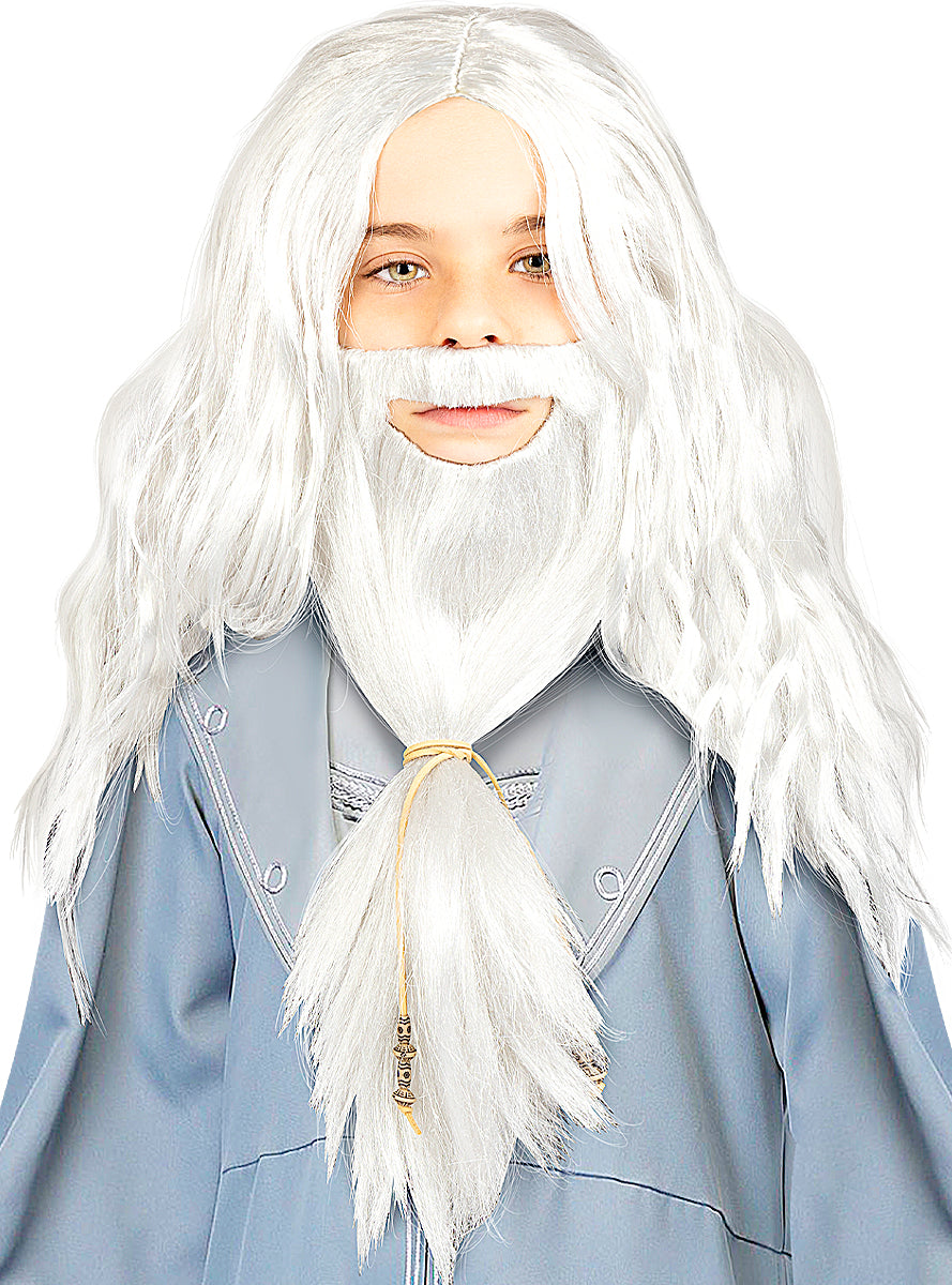 Perruque de Dumbledore avec barbe enfant