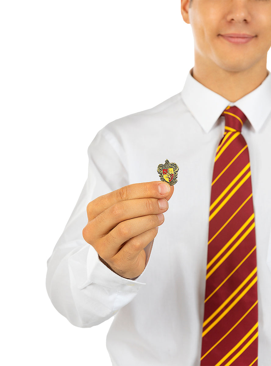 Cravate Gryffondor avec pin's - Harry Potter