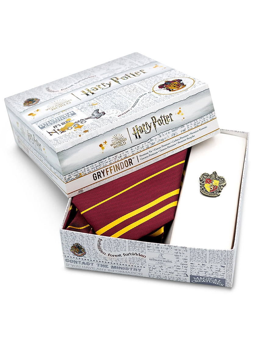 Cravate Gryffondor avec pin's - Harry Potter