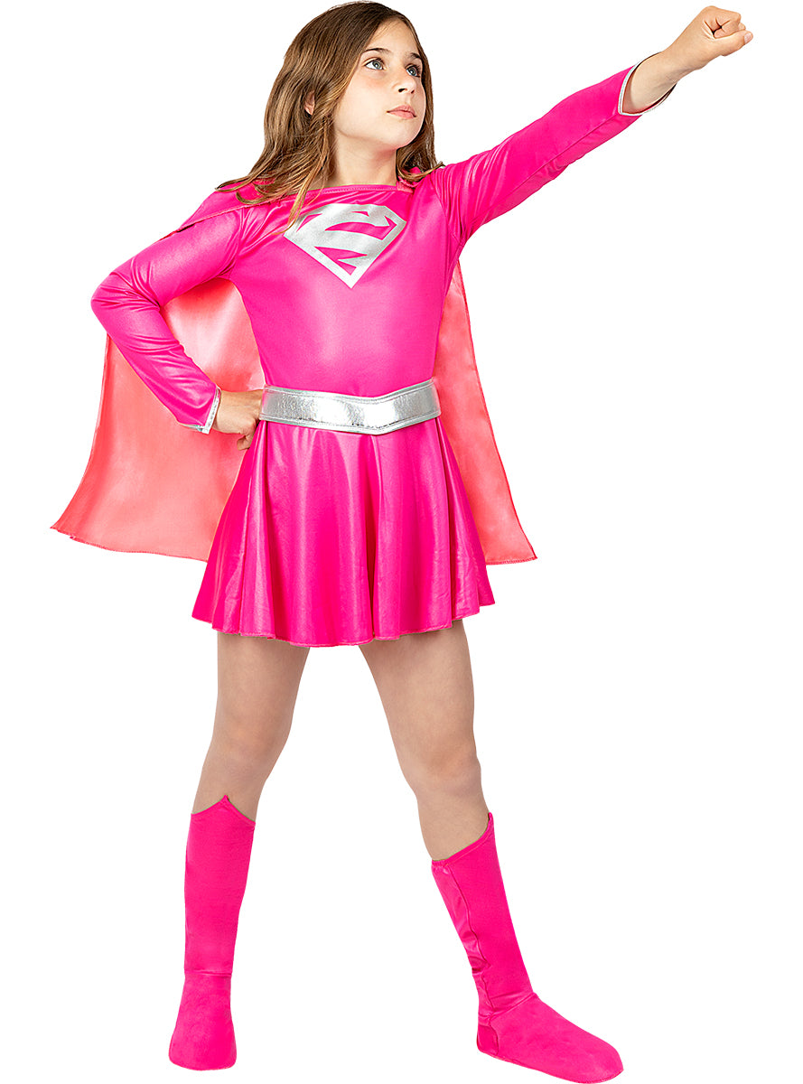 Déguisement Supergirl rose fille