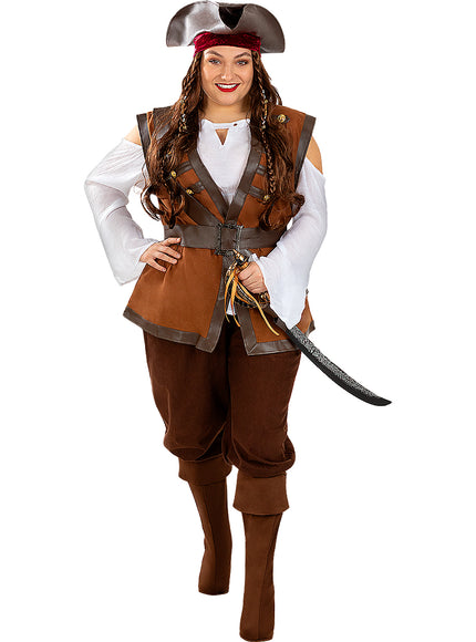 Déguisement pirate femme grande taille - Collection Caraïbe