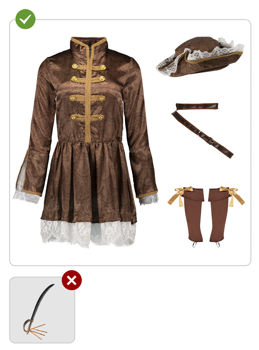 Déguisement pirate colonial femme grande taille