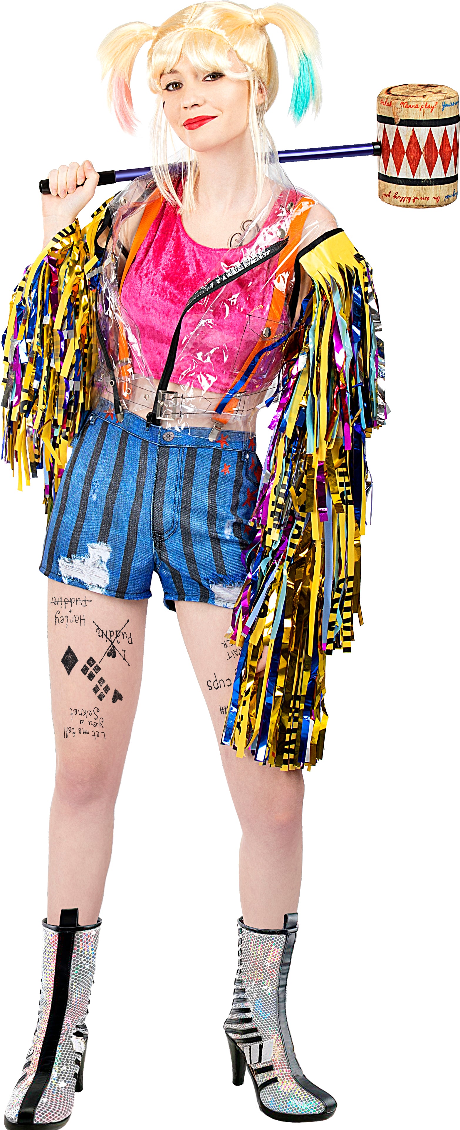 Déguisement Harley Quinn franges grande taille - Birds of Prey