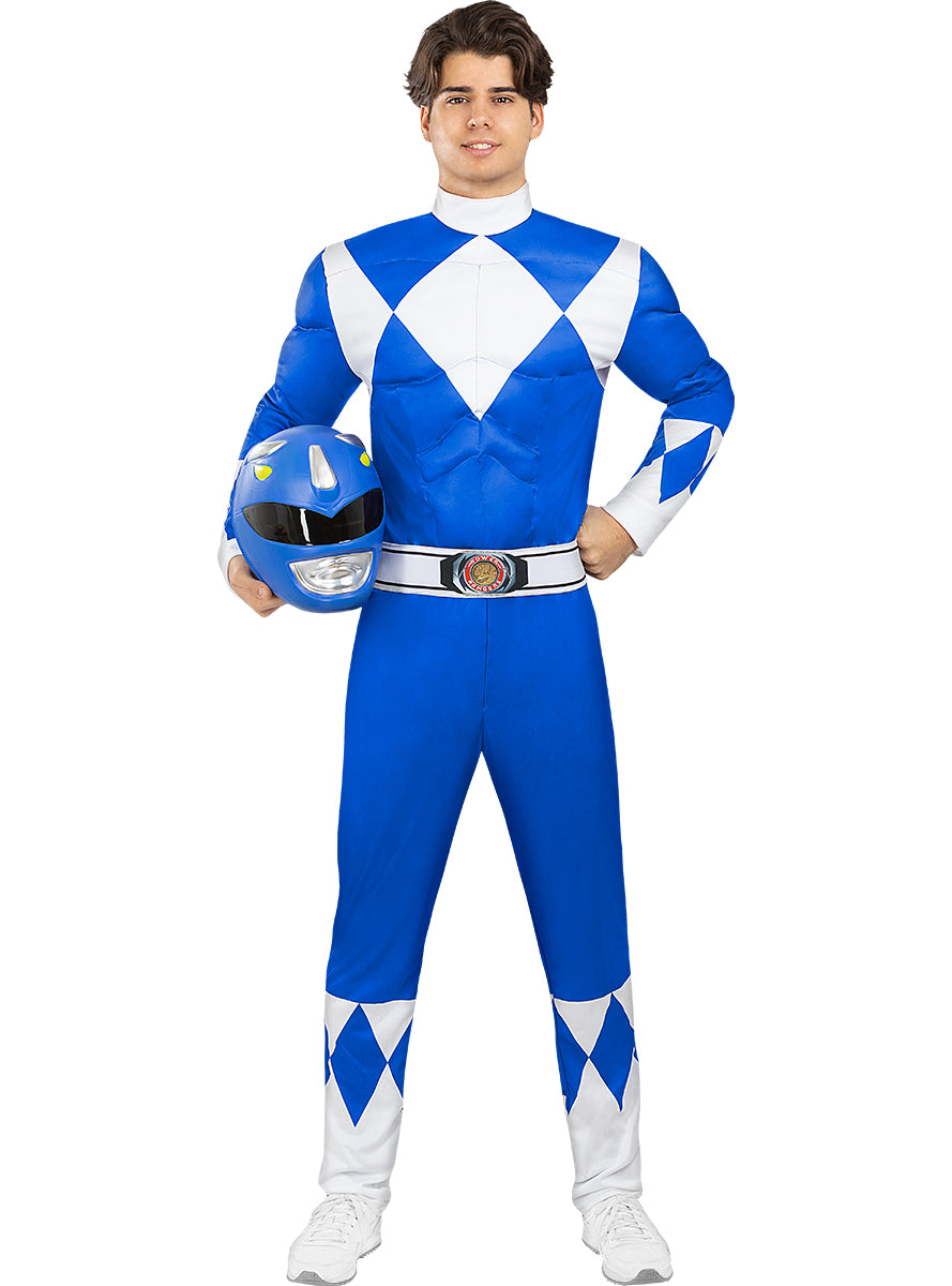 Casque Power Ranger bleu adulte