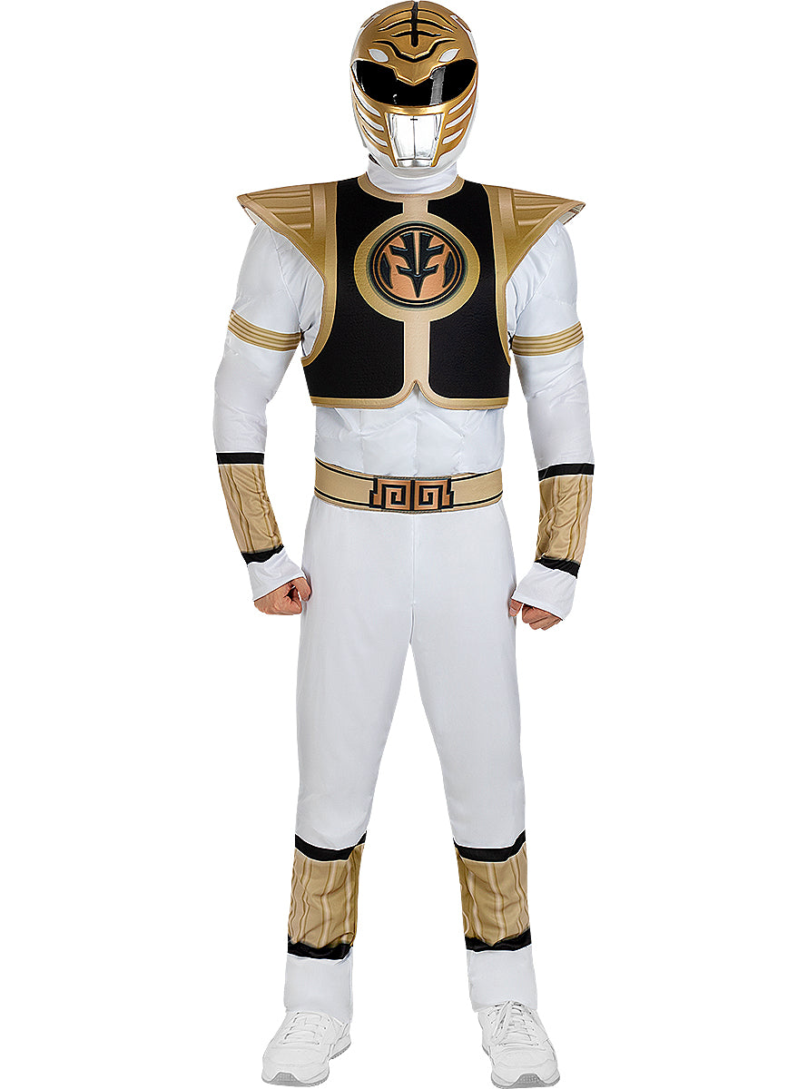 Casque Power Ranger Blanc adulte