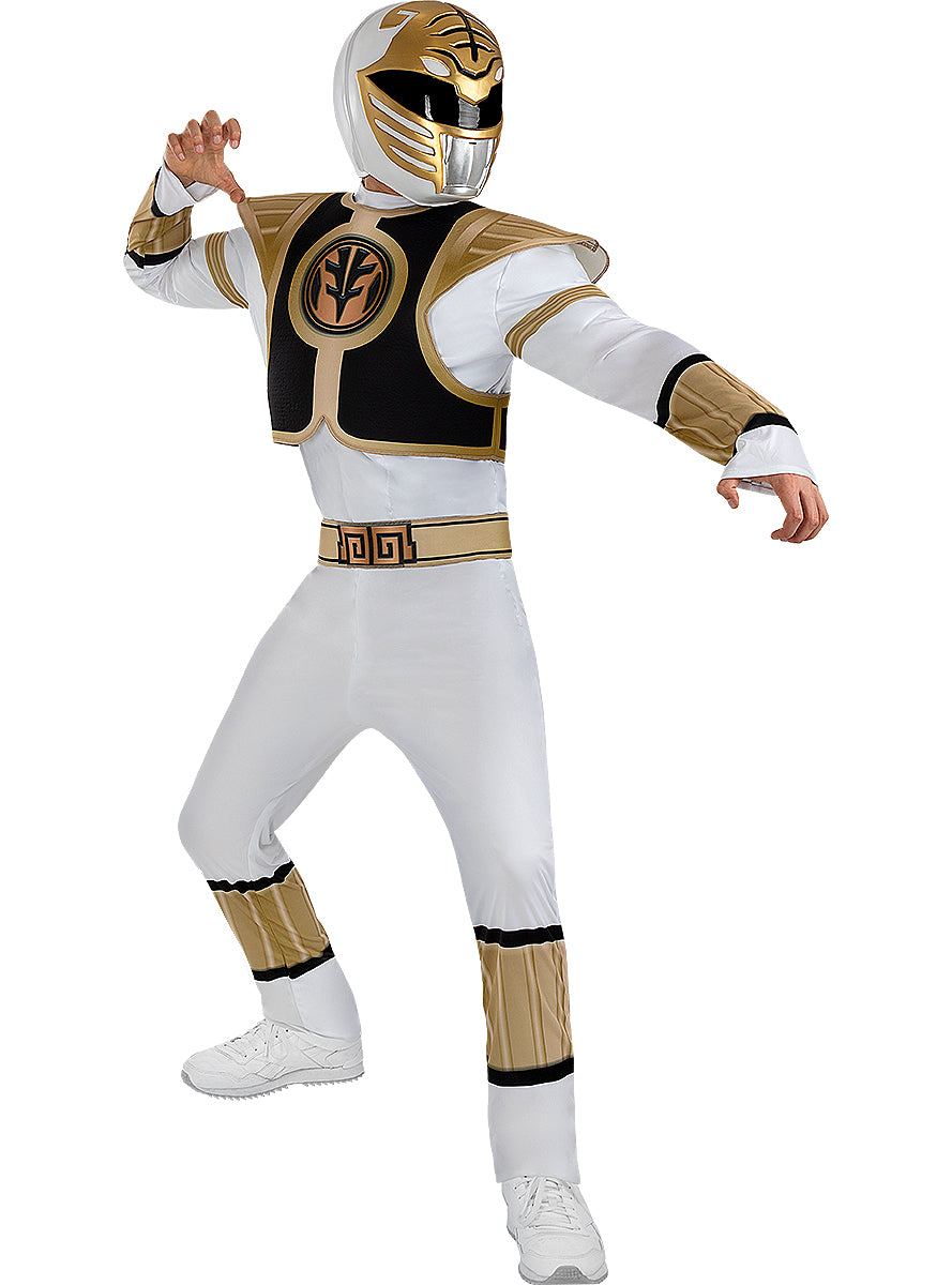 Casque Power Ranger Blanc adulte