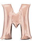 Ballon aluminium lettre M doré rose (83 cm)