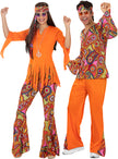Perruque hippie brune