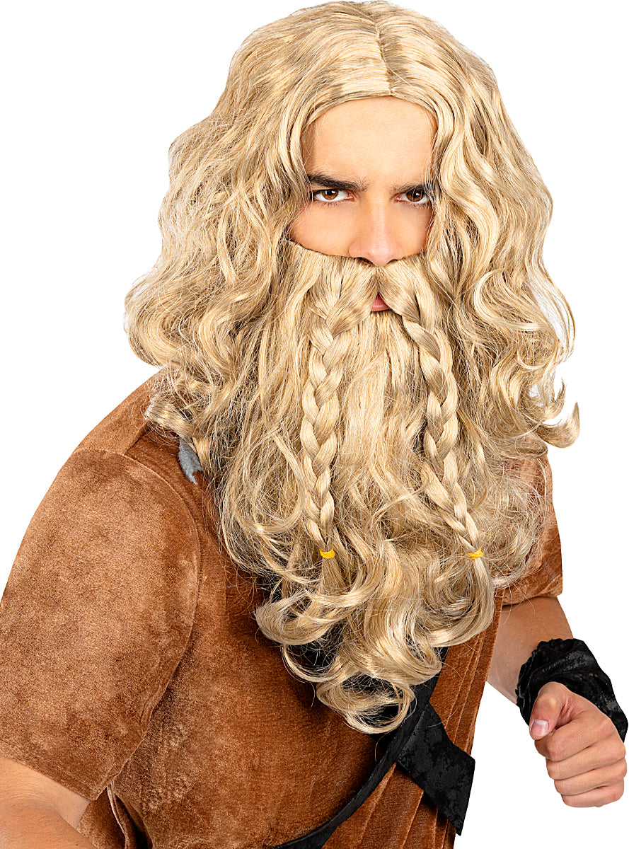 Perruque et barbe de viking