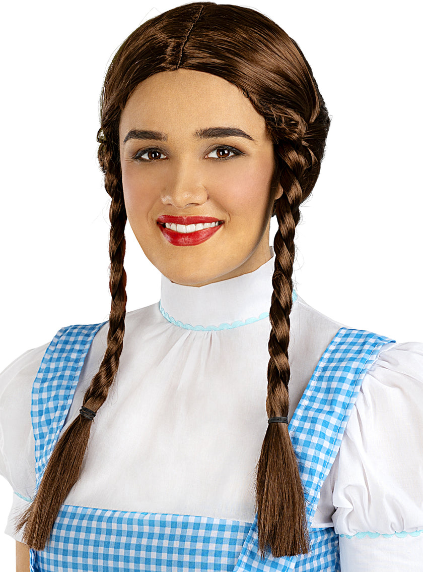 Perruque tresses brune femme