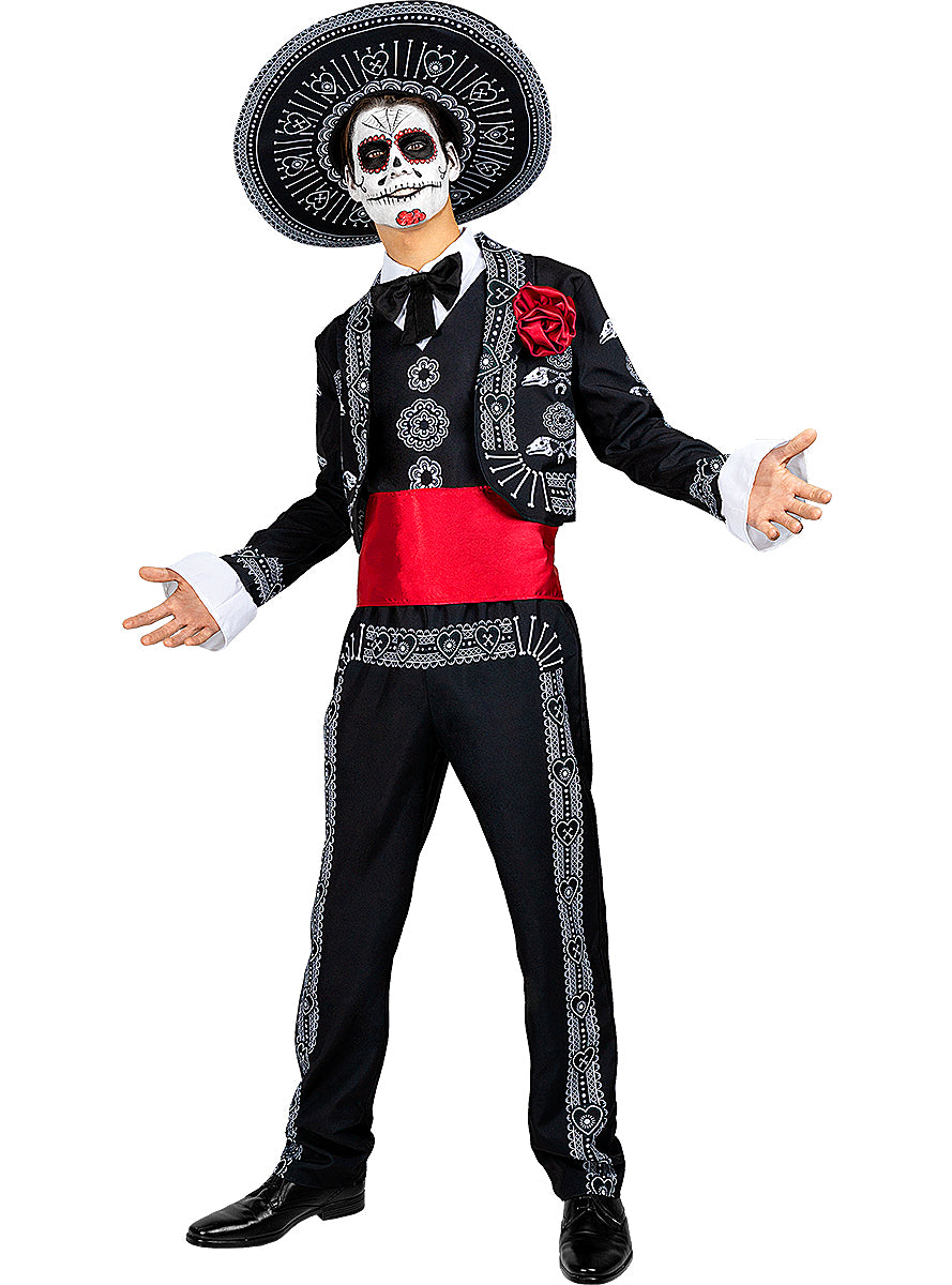 Déguisement Dia de los Muertos pour homme grande taille