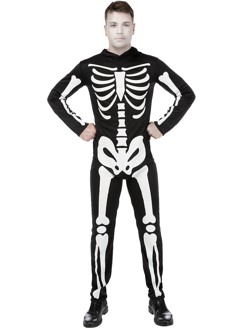 Costume de squelette pour homme grande taille