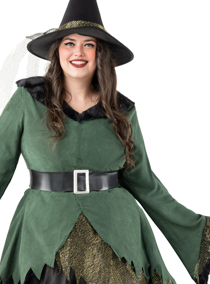 Déguisement sorcière Deluxe femme grande taille