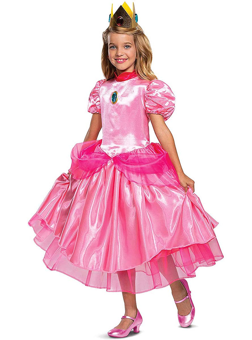 Déguisement Princesse Peach deluxe fille - Super Mario Bros