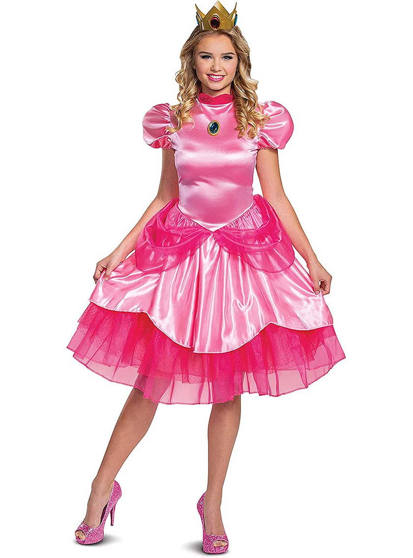 Déguisement Princesse Peach deluxe femme - Super Mario Bros
