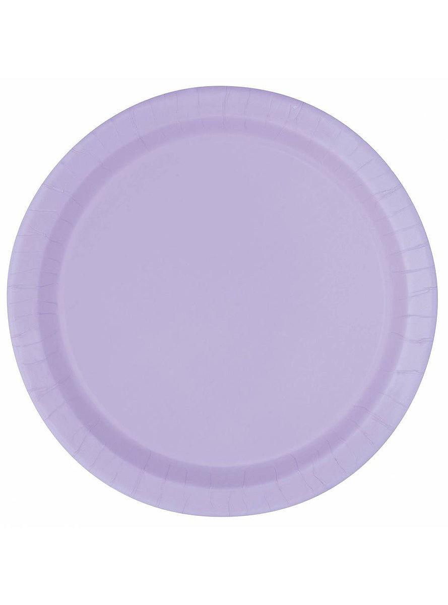 8 assiettes lila (23 cm) - Gamme couleur unie