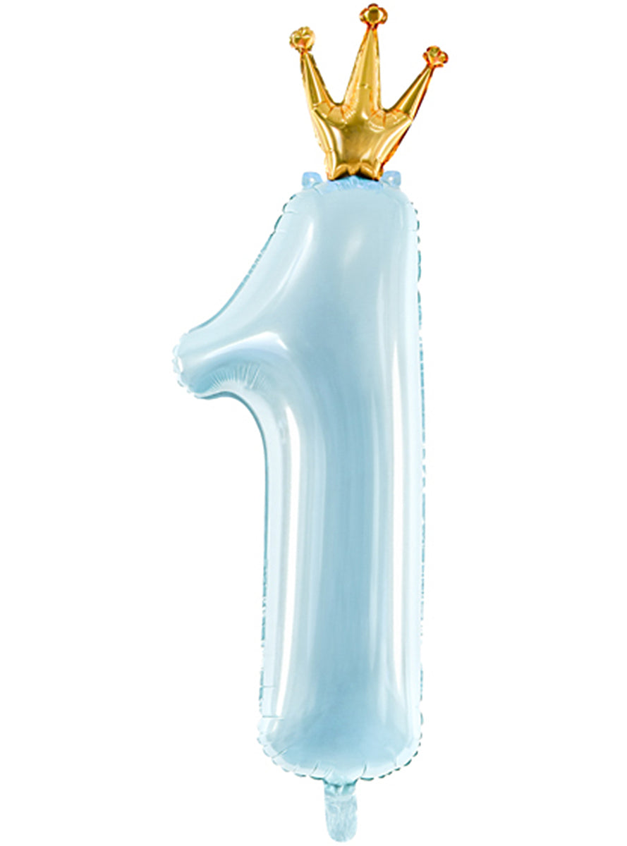 Ballon aluminium premier anniversaire bleu